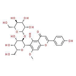 ChemSpider 2D Image | (1S)-1,5-Anhydro-1-[5-hydroxy-2-(4-hydroxyphenyl)-7-methoxy-4-oxo-4H-chromen-6-yl]-2-O-beta-D-mannopyranosyl-D-galactitol | C28H32O15