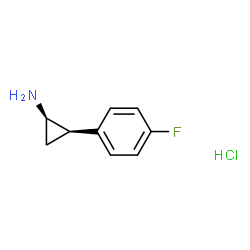 ChemSpider 2D Image | (1R,2R)-2-(4-Fluorophenyl)cyclopropanamine hydrochloride (1:1) | C9H11ClFN