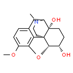 ChemSpider 2D Image | (5alpha,6alpha,13alpha,14alpha)-3-Methoxy-17-methyl-4,5-epoxymorphinan-6,14-diol | C18H23NO4