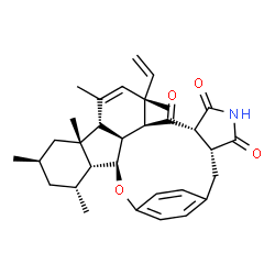 ChemSpider 2D Image | (3R,4R,5R,7R,9R,10S,13S,14S,16R,20R,27S)-5,7,9,11,13-Pentamethyl-13-vinyl-2-oxa-18-azahexacyclo[20.2.2.1~3,10~.0~4,9~.0~14,27~.0~16,20~]heptacosa-1(24),11,22,25-tetraene-15,17,19-trione | C32H39NO4