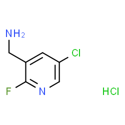 ChemSpider 2D Image | 1-(5-Chloro-2-fluoro-3-pyridinyl)methanamine hydrochloride (1:1) | C6H7Cl2FN2