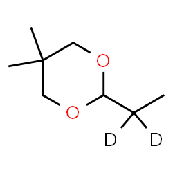 ChemSpider 2D Image | 2-[(1,1-~2~H_2_)Ethyl]-5,5-dimethyl-1,3-dioxane | C8H14D2O2
