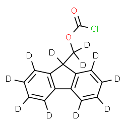 ChemSpider 2D Image | (~2~H_9_)-9H-Fluoren-9-yl(~2~H_2_)methyl carbonochloridate | C15D11ClO2