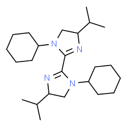 ChemSpider 2D Image | 1,1'-Dicyclohexyl-4,4'-diisopropyl-4,4',5,5'-tetrahydro-1H,1'H-2,2'-biimidazole | C24H42N4