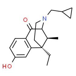 ChemSpider 2D Image | (1S,13S)-10-(Cyclopropylmethyl)-1-ethyl-4-hydroxy-13-methyl-10-azatricyclo[7.3.1.0~2,7~]trideca-2,4,6-trien-8-one | C19H25NO2