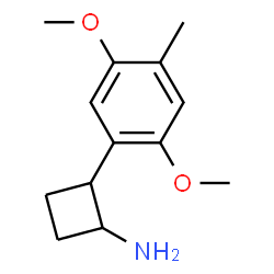ChemSpider 2D Image | 2-(2,5-Dimethoxy-4-methylphenyl)cyclobutanamine | C13H19NO2