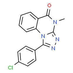 ChemSpider 2D Image | 1-(4-Chlorophenyl)-4-methyl[1,2,4]triazolo[4,3-a]quinazolin-5(4H)-one | C16H11ClN4O