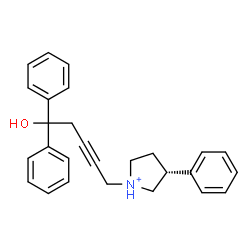 ChemSpider 2D Image | (3R)-1-(5-Hydroxy-5,5-diphenyl-2-pentyn-1-yl)-3-phenylpyrrolidinium | C27H28NO