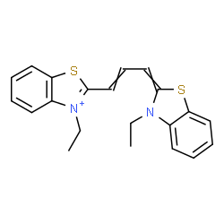ChemSpider 2D Image | 3-ethyl-2-(3-(3-ethyl-2(3H)-benzothiazolylidene)-1-propenyl)benzothiazolium | C21H21N2S2