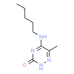 ChemSpider 2D Image | 6-Methyl-5-(pentylamino)-1,2,4-triazin-3(2H)-one | C9H16N4O