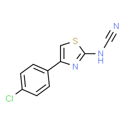 ChemSpider 2D Image | [4-(4-Chlorophenyl)-1,3-thiazol-2-yl]cyanamide | C10H6ClN3S