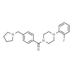 ChemSpider 2D Image | [4-(2-Fluorophenyl)-1-piperazinyl][4-(1-pyrrolidinylmethyl)phenyl]methanone | C22H26FN3O