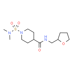 ChemSpider 2D Image | 1-(Dimethylsulfamoyl)-N-(tetrahydro-2-furanylmethyl)-4-piperidinecarboxamide | C13H25N3O4S