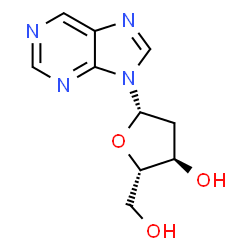 ChemSpider 2D Image | 9-(2-Deoxy-beta-L-erythro-pentofuranosyl)-9H-purine | C10H12N4O3