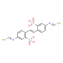 ChemSpider 2D Image | 2,2'-[(E)-1,2-Ethenediyl]bis{5-[(E)-(sulfanylmethylene)amino]benzenesulfonate} | C16H12N2O6S4