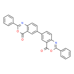 ChemSpider 2D Image | 2,2'-Diphenyl-4H,4'H-6,6'-bi-3,1-benzoxazine-4,4'-dione | C28H16N2O4