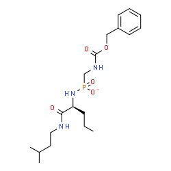ChemSpider 2D Image | N~2~-[({[(Benzyloxy)carbonyl]amino}methyl)phosphinato]-N-(3-methylbutyl)-L-norvalinamide | C19H31N3O5P