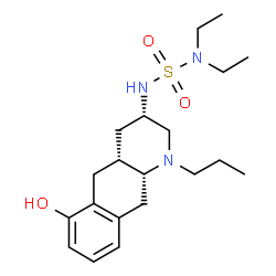ChemSpider 2D Image | N,N-Diethyl-N'-[(3S,4aR,10aR)-6-hydroxy-1-propyl-1,2,3,4,4a,5,10,10a-octahydrobenzo[g]quinolin-3-yl]sulfuric diamide | C20H33N3O3S
