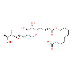 ChemSpider 2D Image | 9-({(2E)-4-[(2S,3R,4R)-3,4-Dihydroxy-5-({(2S,3S)-3-[(2S,3S)-3-hydroxy-2-butanyl]-2-oxiranyl}methyl)tetrahydro-2H-pyran-2-yl]-3-methyl-2-butenoyl}oxy)nonanoate (non-preferred name) | C26H43O9
