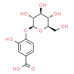 ChemSpider 2D Image | 4-(beta-D-Glucopyranosyloxy)-3-hydroxybenzoic acid | C13H16O9