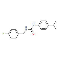 ChemSpider 2D Image | 1-(4-Fluorobenzyl)-3-(4-isopropylphenyl)urea | C17H19FN2O
