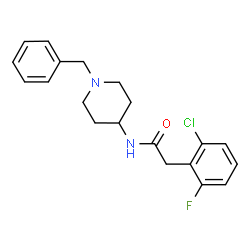 ChemSpider 2D Image | N-(1-Benzyl-4-piperidinyl)-2-(2-chloro-6-fluorophenyl)acetamide | C20H22ClFN2O