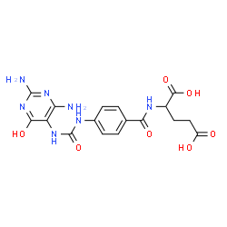 ChemSpider 2D Image | N-(4-{[(2,4-Diamino-6-hydroxy-5-pyrimidinyl)carbamoyl]amino}benzoyl)glutamic acid | C17H19N7O7