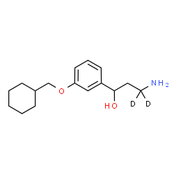 ChemSpider 2D Image | 3-Amino-1-[3-(cyclohexylmethoxy)phenyl]-1-(3,3-~2~H_2_)propanol | C16H23D2NO2