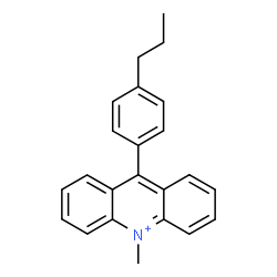 ChemSpider 2D Image | 10-Methyl-9-(4-propylphenyl)acridinium | C23H22N
