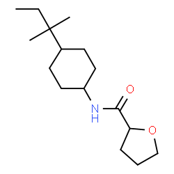 ChemSpider 2D Image | N-[4-(2-Methyl-2-butanyl)cyclohexyl]tetrahydro-2-furancarboxamide | C16H29NO2