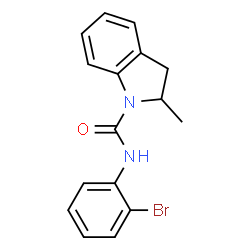 ChemSpider 2D Image | N-(2-Bromophenyl)-2-methyl-1-indolinecarboxamide | C16H15BrN2O