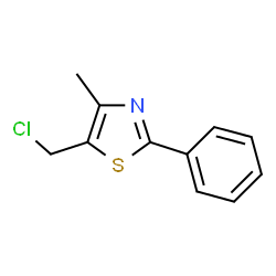 ChemSpider 2D Image | 5-(Chloromethyl)-4-methyl-2-phenyl-1,3-thiazole | C11H10ClNS