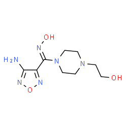 ChemSpider 2D Image | 2-{4-[(Z)-(4-Amino-1,2,5-oxadiazol-3-yl)(hydroxyimino)methyl]-1-piperazinyl}ethanol | C9H16N6O3