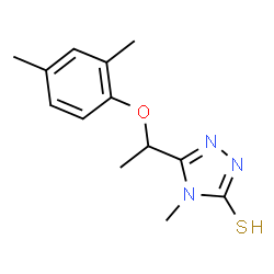 ChemSpider 2D Image | 5-(1-(2,4-Dimethylphenoxy)ethyl)-4-methyl-4H-1,2,4-triazole-3-thiol | C13H17N3OS