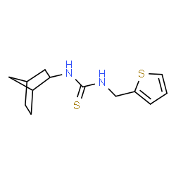 ChemSpider 2D Image | 1-Bicyclo[2.2.1]hept-2-yl-3-(2-thienylmethyl)thiourea | C13H18N2S2