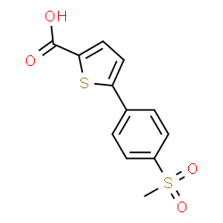 ChemSpider 2D Image | 5-(4-Methanesulfonylphenyl)thiophene-2-carboxylic acid | C12H10O4S2