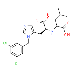 ChemSpider 2D Image | N-(1-Carboxy-3-methylbutyl)-3-(3,5-dichlorobenzyl)-L-histidine | C19H23Cl2N3O4