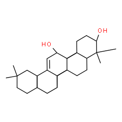 ChemSpider 2D Image | (3beta,5beta,11alpha,14beta)-Olean-12-ene-3,11-diol | C30H50O2