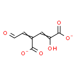 ChemSpider 2D Image | (2Z,4Z)-2-Hydroxy-4-[(1Z)-2-oxoethylidene]-2-pentenedioate | C7H4O6