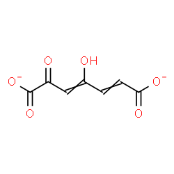 ChemSpider 2D Image | (2E,4Z)-4-Hydroxy-6-oxo-2,4-heptadienedioate | C7H4O6