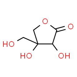 ChemSpider 2D Image | 3,4-Dihydroxy-4-(hydroxymethyl)dihydro-2(3H)-furanone | C5H8O5