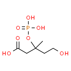 ChemSpider 2D Image | 5-Hydroxy-3-methyl-3-(phosphonooxy)pentanoic acid | C6H13O7P