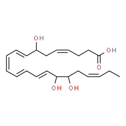 ChemSpider 2D Image | (4Z,8E,10Z,12E,14E,19Z)-7,16,17-Trihydroxy-4,8,10,12,14,19-docosahexaenoic acid | C22H32O5
