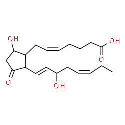 ChemSpider 2D Image | (5Z,13E,17Z)-9,15-Dihydroxy-11-oxoprosta-5,13,17-trien-1-oic acid | C20H30O5
