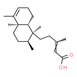 ChemSpider 2D Image | (2E)-3-Methyl-5-[(1S,2S,4aR,8aR)-1,2,4a,5-tetramethyl-1,2,3,4,4a,7,8,8a-octahydro-1-naphthalenyl]-2-pentenoic acid | C20H32O2
