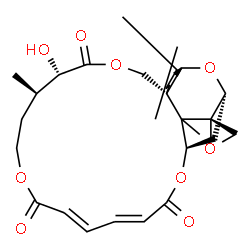 ChemSpider 2D Image | (1'R,2S,3'R,8'R,12'S,13'R,18'E,20'E,24'R)-12'-Hydroxy-5',13',25'-trimethyl-11'H,17'H,22'H-spiro[oxirane-2,26'-[2,10,16,23]tetraoxatetracyclo[22.2.1.0~3,8~.0~8,25~]heptacosa[4,18,20]triene]-11',17',22'
-trione | C27H34O9
