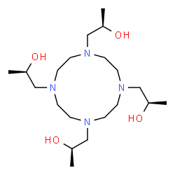 ChemSpider 2D Image | (2R,2'R,2''R,2'''R)-1,1',1'',1'''-(1,4,7,10-Tetraazacyclododecane-1,4,7,10-tetrayl)tetra(2-propanol) | C20H44N4O4