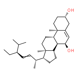 ChemSpider 2D Image | (3beta,7alpha)-Stigmasta-5,22-diene-3,7-diol | C29H48O2