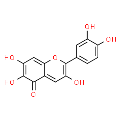 ChemSpider 2D Image | 2-(3,4-Dihydroxyphenyl)-3,6,7-trihydroxy-5H-chromen-5-one | C15H10O7