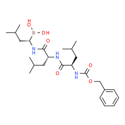 ChemSpider 2D Image | N-[(Benzyloxy)carbonyl]-D-leucyl-N-[(1S)-1-(dihydroxyboryl)-3-methylbutyl]-D-leucinamide | C25H42BN3O6